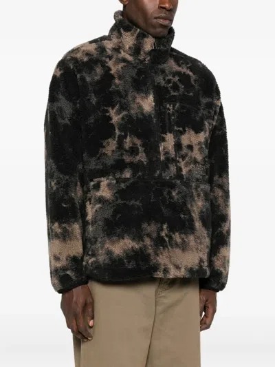 The North Face Mens Tnf Black Light Refract Extreme Pile High-neck Woven Sweatshirt Xl In Multi