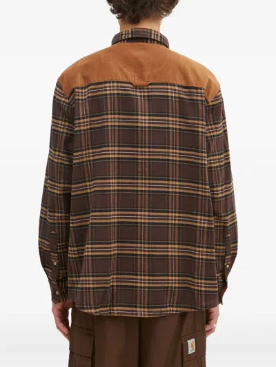 Barbour Checked Corduroy-panel Shirt In Multi