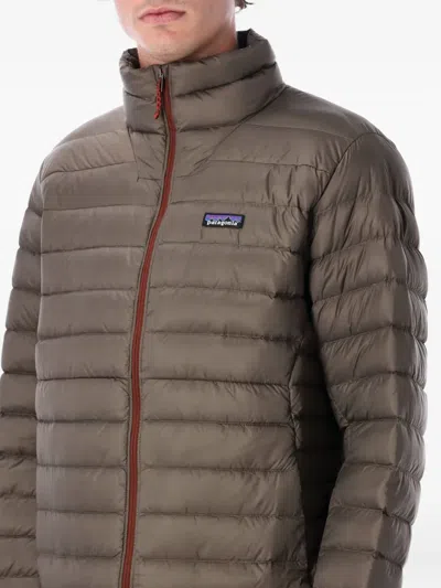 Patagonia Lightweight Down Sweater Outerwear Jacket In Brown