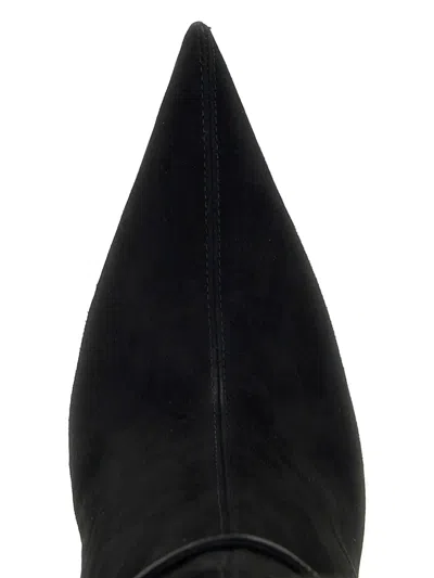 Giuseppe Zanotti Secret High Boot 105 High Heels Boots In Black Suede And Leather In Black