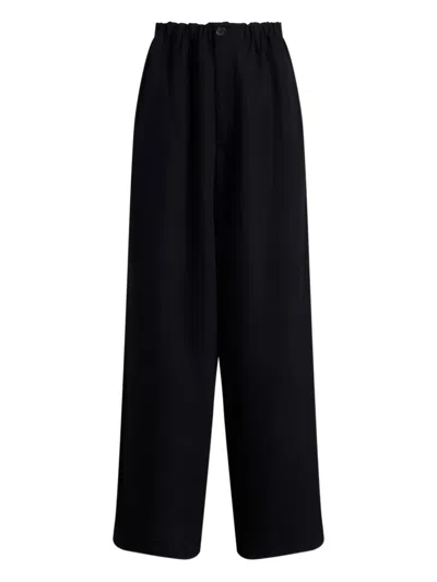 Proenza Schouler Salome Crepe Wide-leg Pants In Black