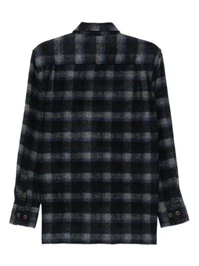 Universal Works Checked Wool Shirt In Multi