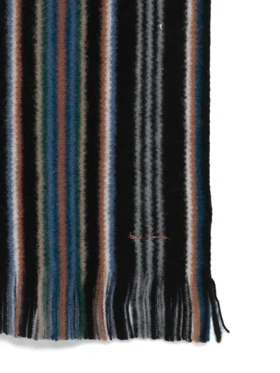 Paul Smith Men Scarf Db Side Strp In Multi