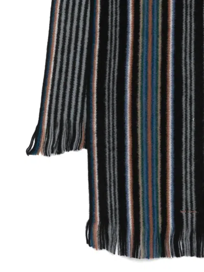 Paul Smith Men Scarf Db Side Strp In Multi