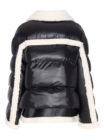 Essentiel Antwerp Ifie Faux Shearling Paneled Jacket In Black