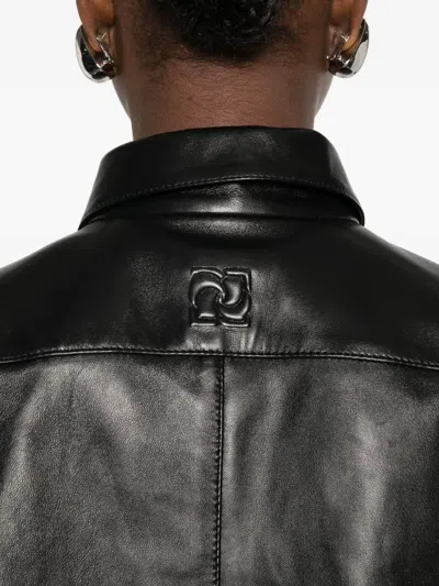 Magda Butrym Leather Shirt In Black