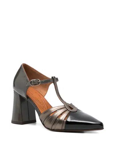 Chie Mihara Leather Heeled Mules In Multi