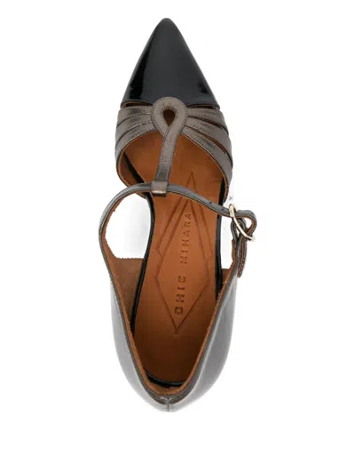 Chie Mihara Leather Heeled Mules In Multi