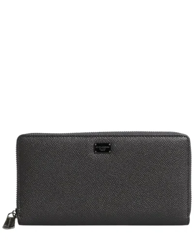 Dolce & Gabbana Leather Wallet In Gray