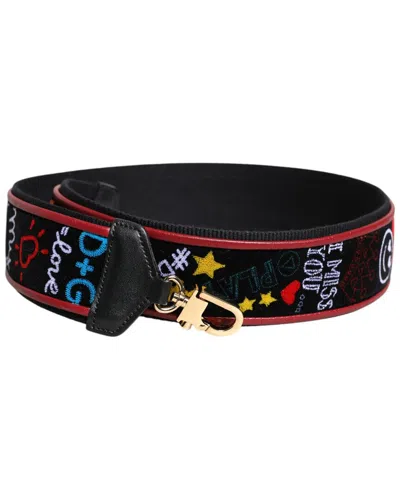 Dolce & Gabbana Leather Bag Strap In Multi