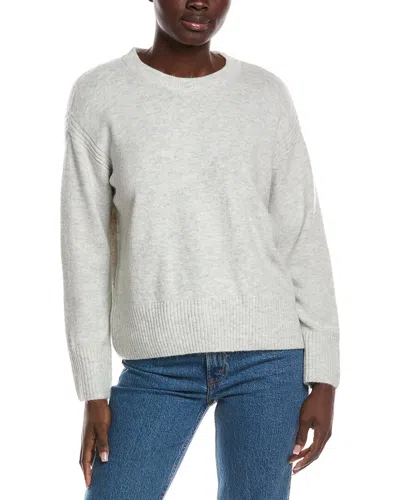 Vince Camuto Wide Mock Neck Wool-blend Sweater In Gray