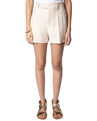 Zadig & Voltaire Please Tailleur Linen-blend Short In Neutral