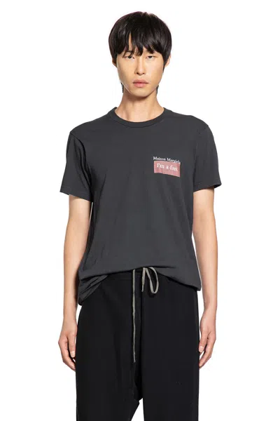 Maison Margiela Overdyed Cotton I M A Fan T-shirt In Black
