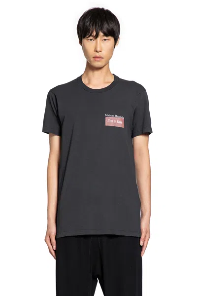 Maison Margiela Overdyed Cotton I M A Fan T-shirt In Black