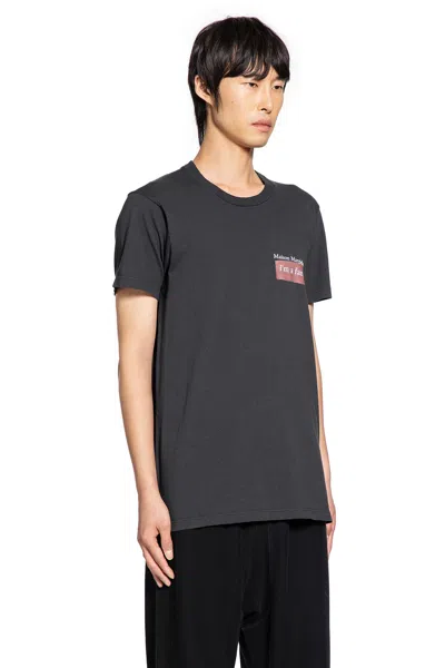 Maison Margiela Overdyed Cotton I M A Fan T-shirt In Black