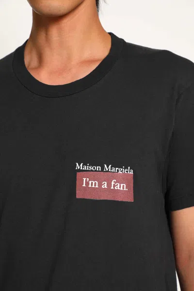 Maison Margiela Overdyed Cotton I M A Fan T-shirt In Black