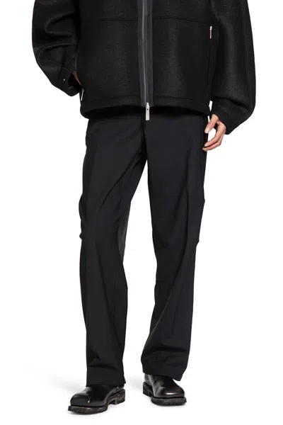Herno Twisted Tailored Trousers In Black