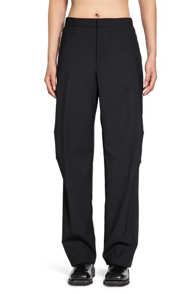 Herno Twisted Tailored Trousers In Black