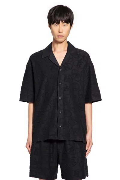 Represent Aop Towel Short Sleeved Shirt In Black