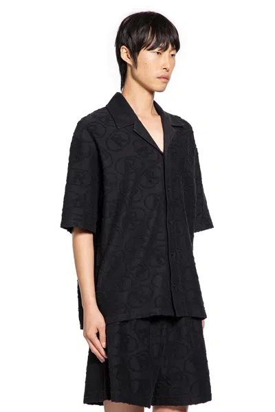 Represent Aop Towel Short Sleeved Shirt In Black