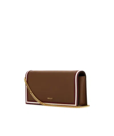 Bally Chained Code Wallet In Brown