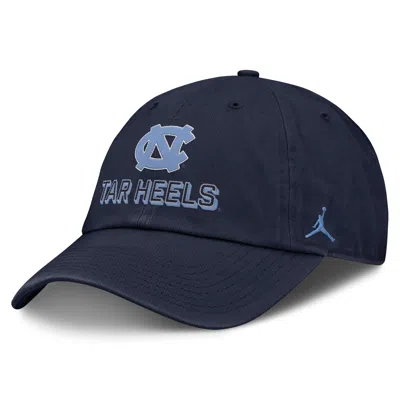 Jordan Men's Navy North Carolina Tar Heels 2025 On-field Club Adjustable Hat In Blue