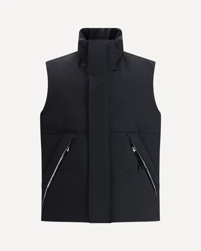 Laminar Padded And Quilted Sleeveless Jacket In Black