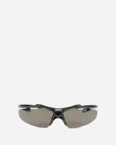 Balenciaga Turbo D-frame Wraparound Sunglasses In Gray