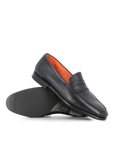 Santoni Meraviglia Loafers In Black