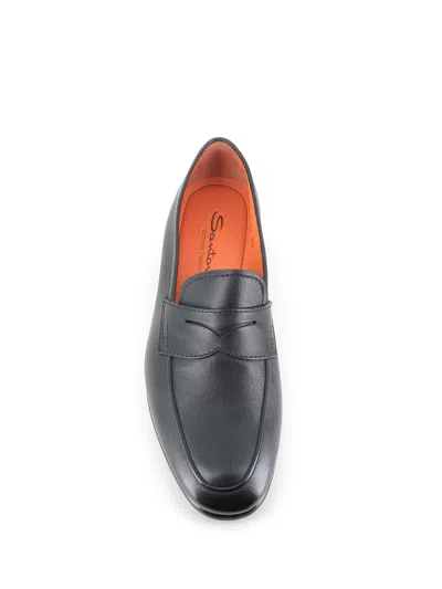 Santoni Meraviglia Loafers In Black
