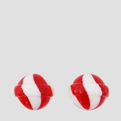 Fiorucci Mini Lollipop Earrings In Red