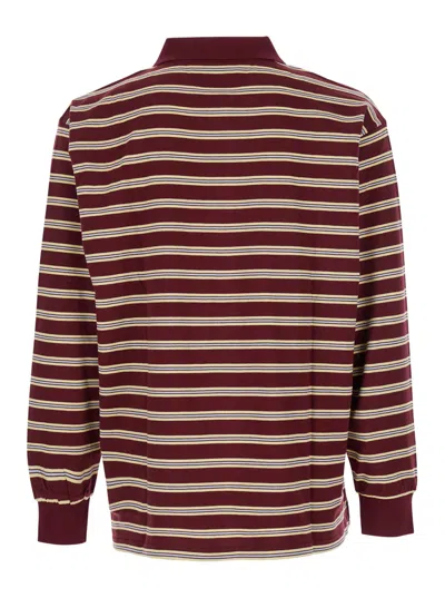 Dunst Bordeaux Sweater With All-over Striped Motif And Front Logo In Cotton Woman In Multi
