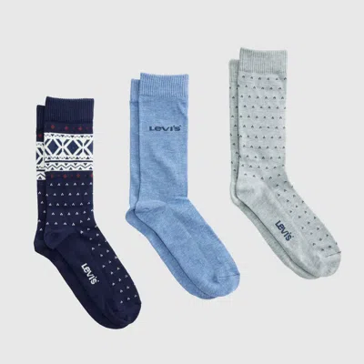 Levi's Regular Cut Fair Isle Socks (3-pack) In Multi