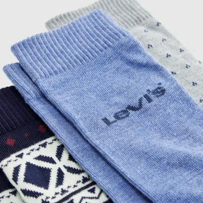 Levi's Regular Cut Fair Isle Socks (3-pack) In Multi