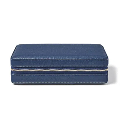 Aspinal Of London Large Travel Jewellery Case In Blue