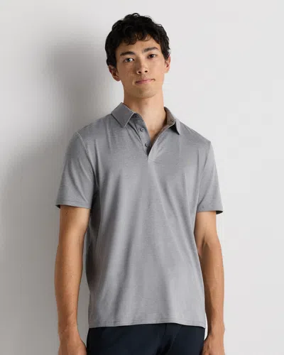 Quince Men's Flowknit Breeze Performance Polo In Gray