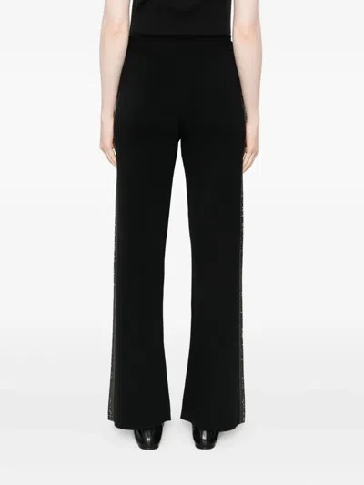 Maje Rhinestone-embellished Trousers In Black