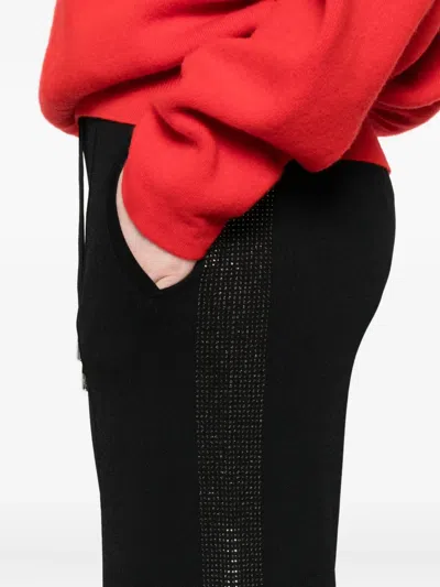 Maje Rhinestone-embellished Trousers In Black