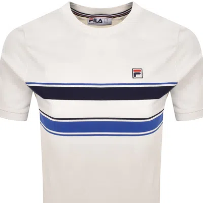Fila Vintage Iggy Stripe T Shirt Cream In White