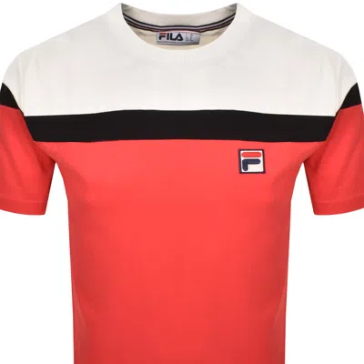 Fila Vintage Aiden Colour Block T Shirt Red In Red