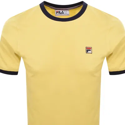 Fila Vintage Marconi T Shirt Yellow In Yellow