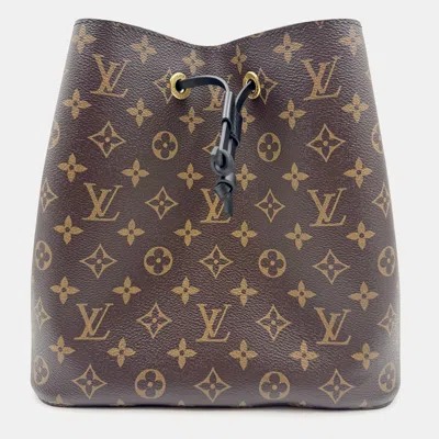 Pre-owned Louis Vuitton Monogram Canvas Mm Bag In Brown