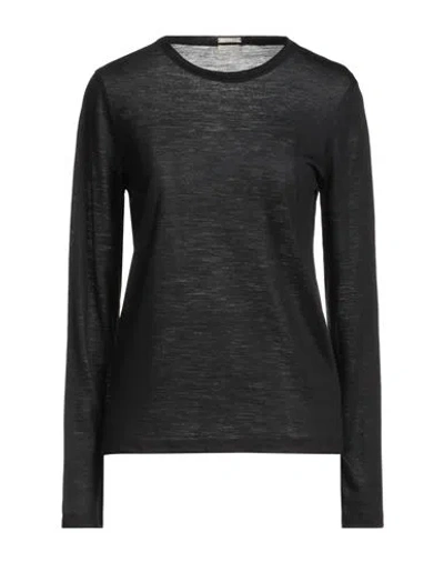 Massimo Alba Woman T-shirt Black Size M Wool In Black