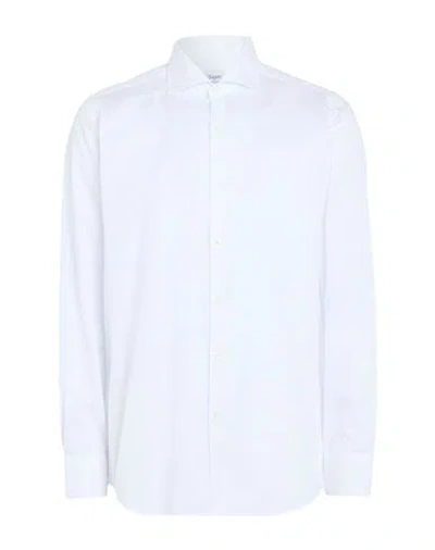 Bagutta Man Shirt White Size 17 Cotton In White