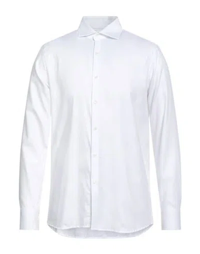 Bagutta Man Shirt White Size 17 Cotton In Sand