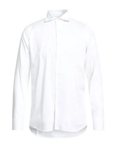 Bagutta Man Shirt White Size 17 Cotton In White