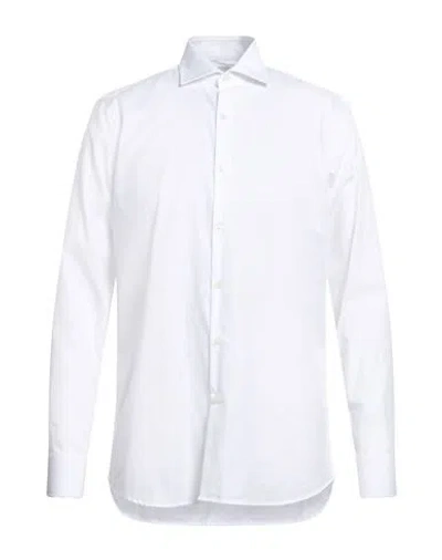 Bagutta Man Shirt White Size 17 Cotton In White