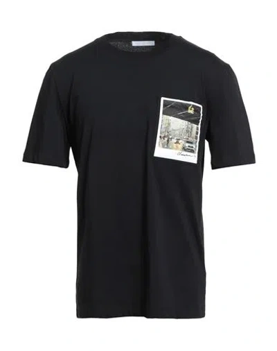 Helmut Lang Man T-shirt Black Size M Cotton In Black