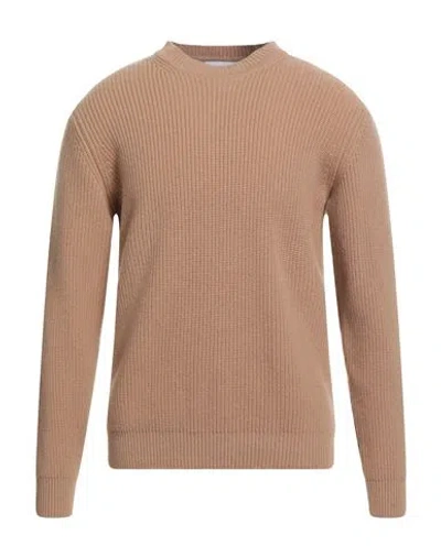 Lardini Man Sweater Camel Size L Wool, Cashmere In Brown