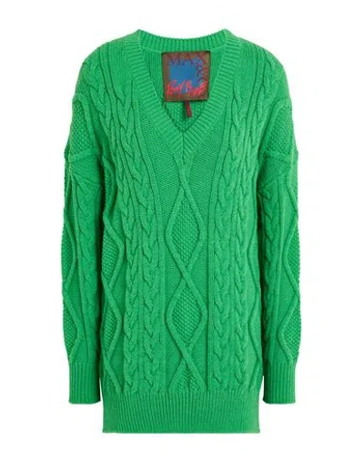 Max & Co . Pony Ride Woman Sweater Green Size L Acrylic, Wool, Polyester In Multi